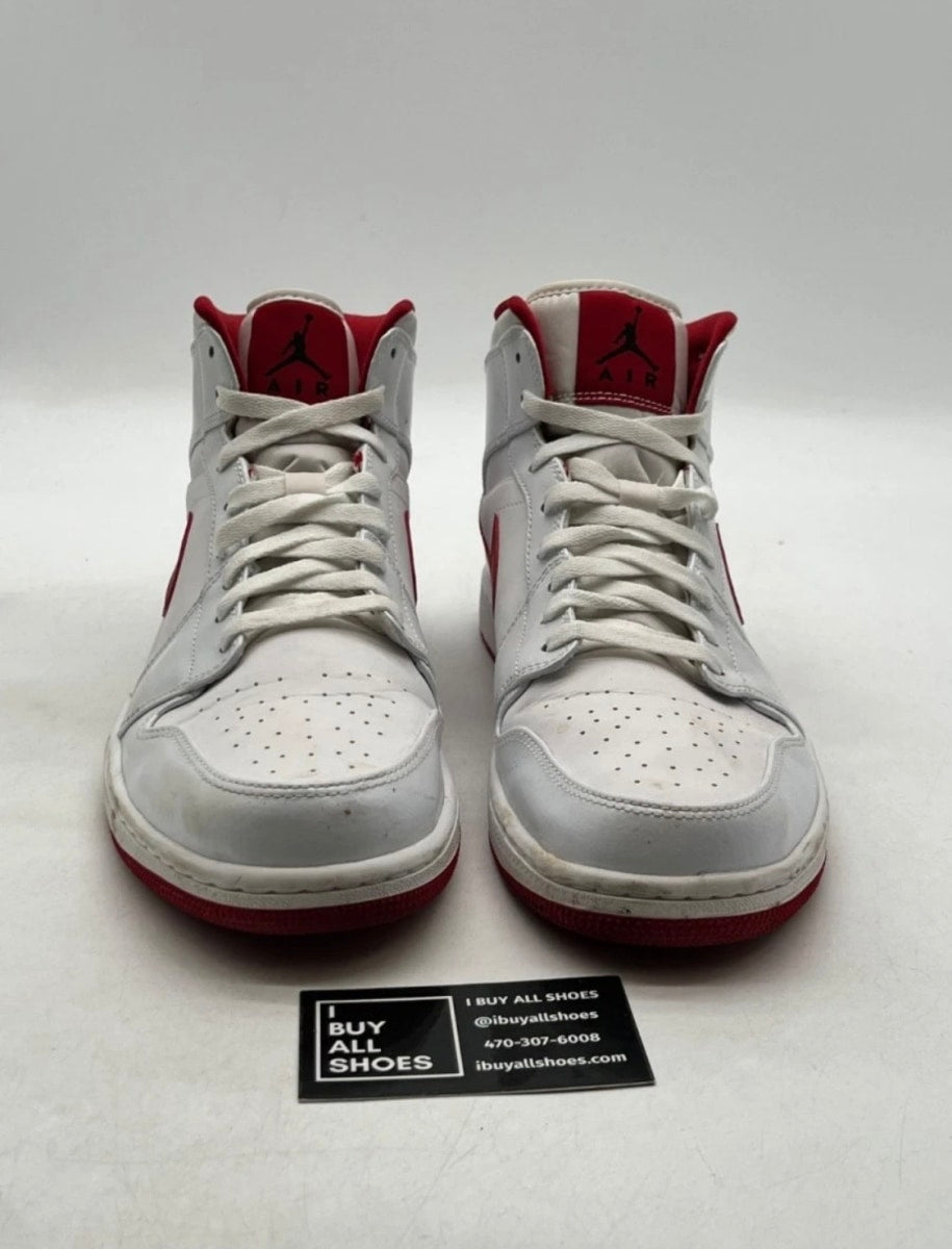 Jordan 1 Retro White Gym Red 13 (Heavily Worn Pre-Owned)JordanWhite/Black-Gym Red - Image 2