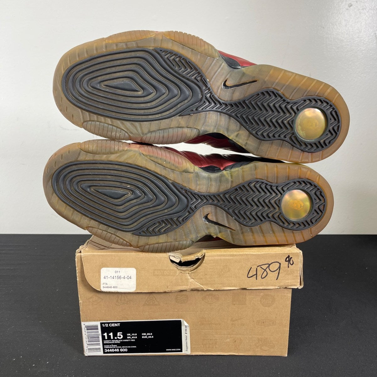 Nike Air 1/2 Cent Cranberry 11.5 (Moderately Worn Pre-Owned)NikeVarsity Red/Black-Varsity Red - Image 5