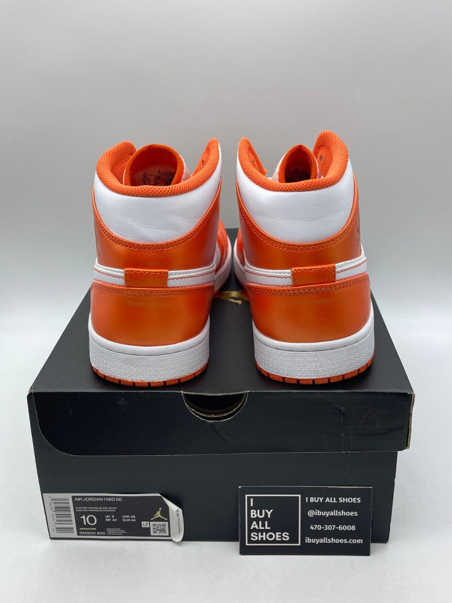Jordan 1 Mid Metallic Orange 10 (Moderately Worn Pre-Owned) - Image 3