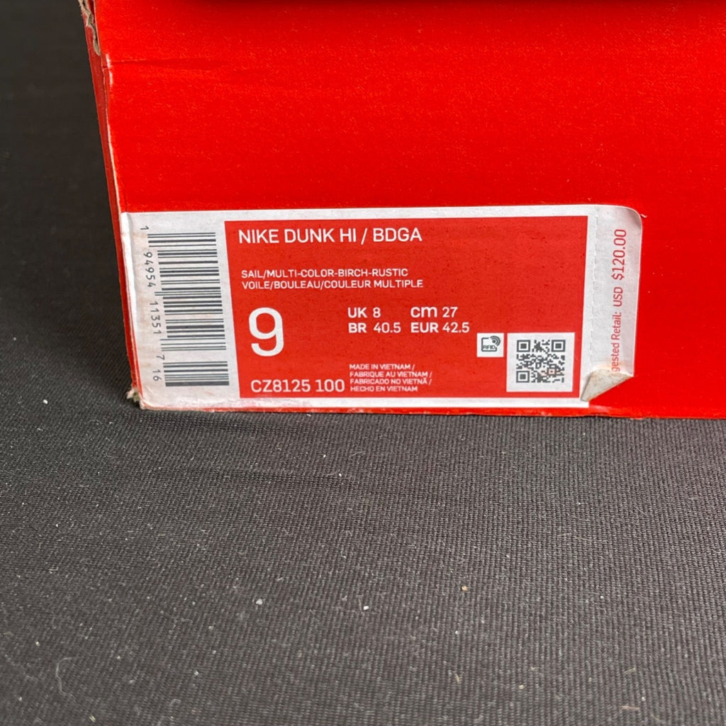 Nike Dunk High Bodega Sail Multi (Friends and Family) (Size 9) - Image 7