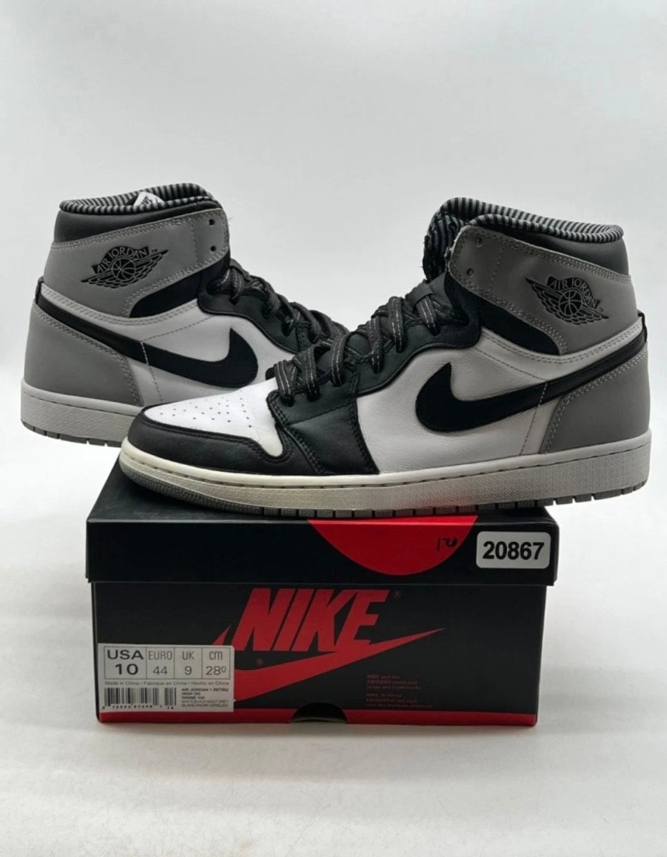 Jordan 1 Retro Barons 10 (Moderately Worn Pre-Owned)JordanWhite/Black-Neutral Grey - Image 1