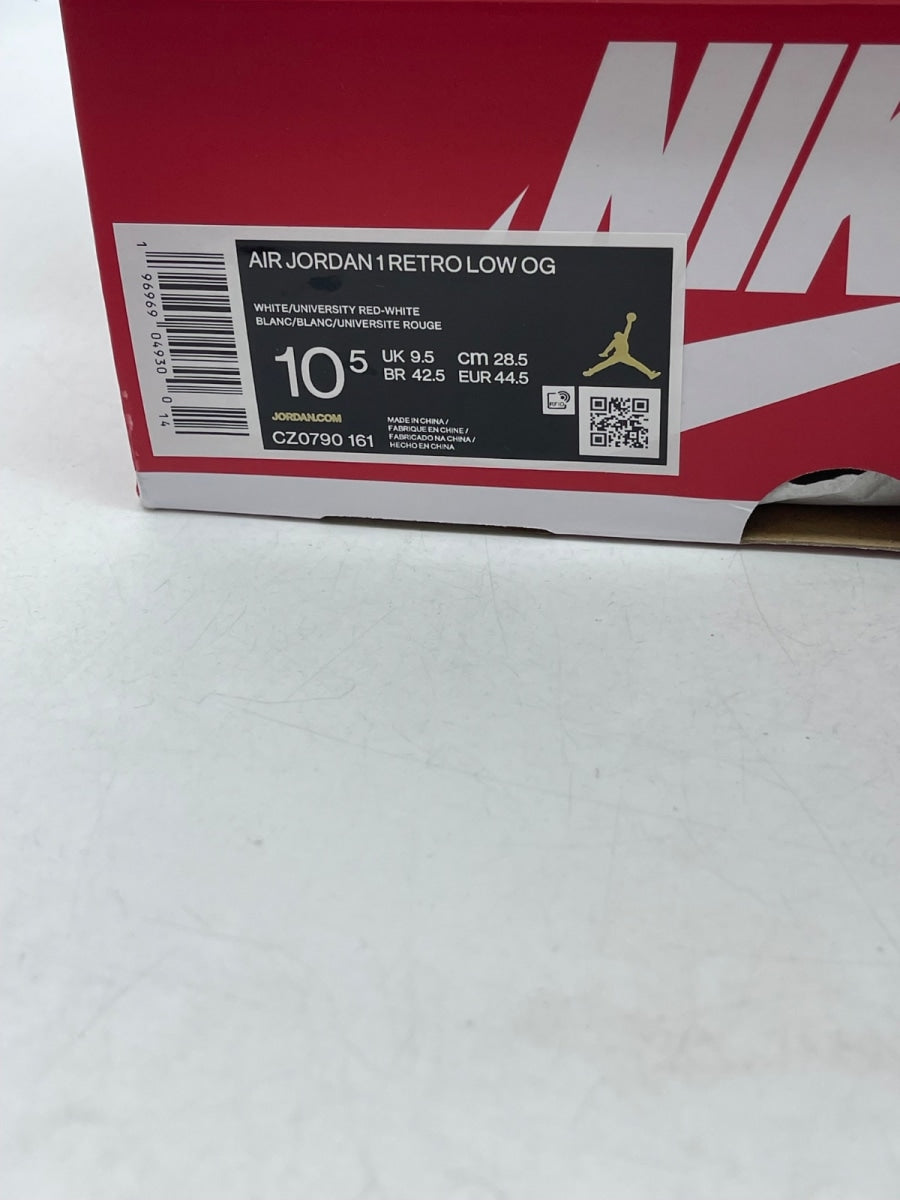 Jordan 1 Retro Low OG University Red 10.5 (Moderately Worn Pre-Owned) - Image 9