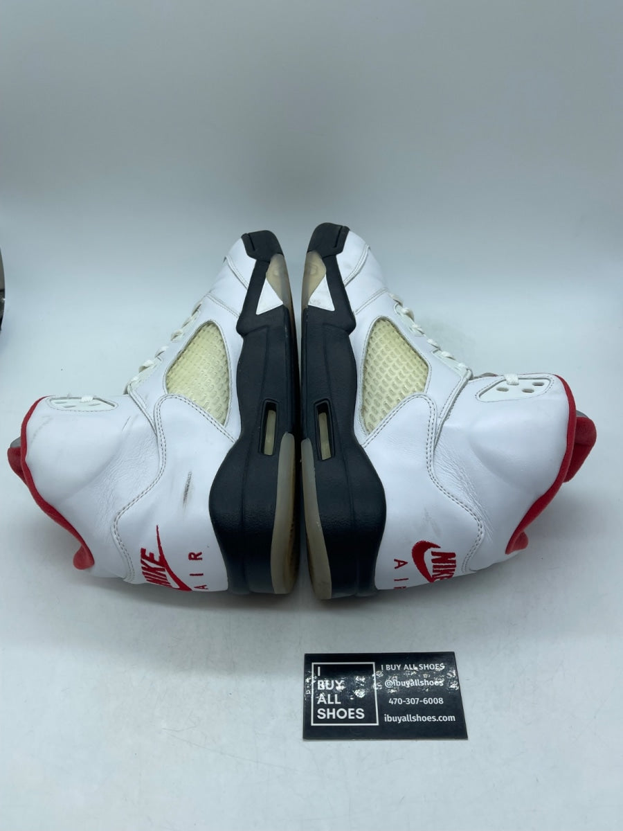 Jordan 5 Retro Fire Red Silver Tongue (2020) 12 (Heavily Worn Pre-Owned) - Image 6