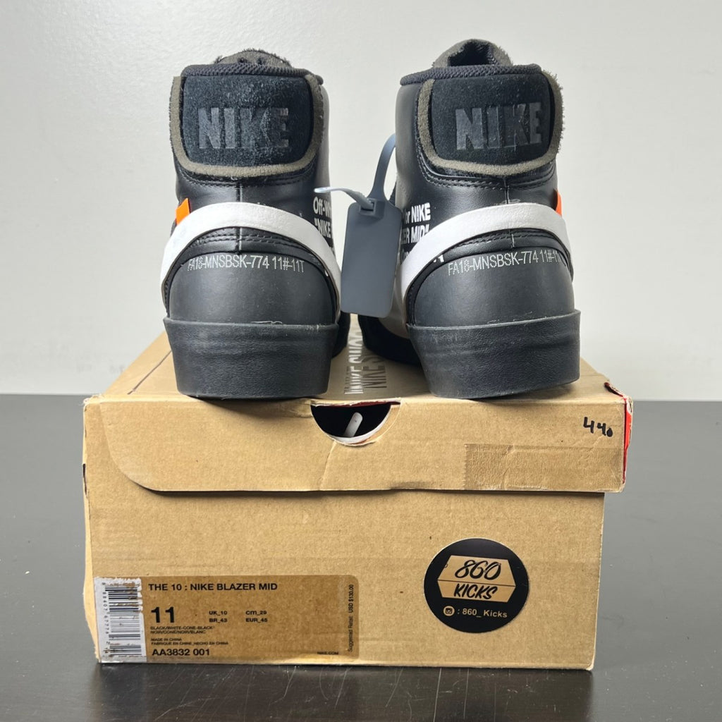 Nike Blazer Mid Off-White Grim Reaper 11 (Lightly Worn Pre-Owned)NikeBlack/White-Cone-Black - Image 5