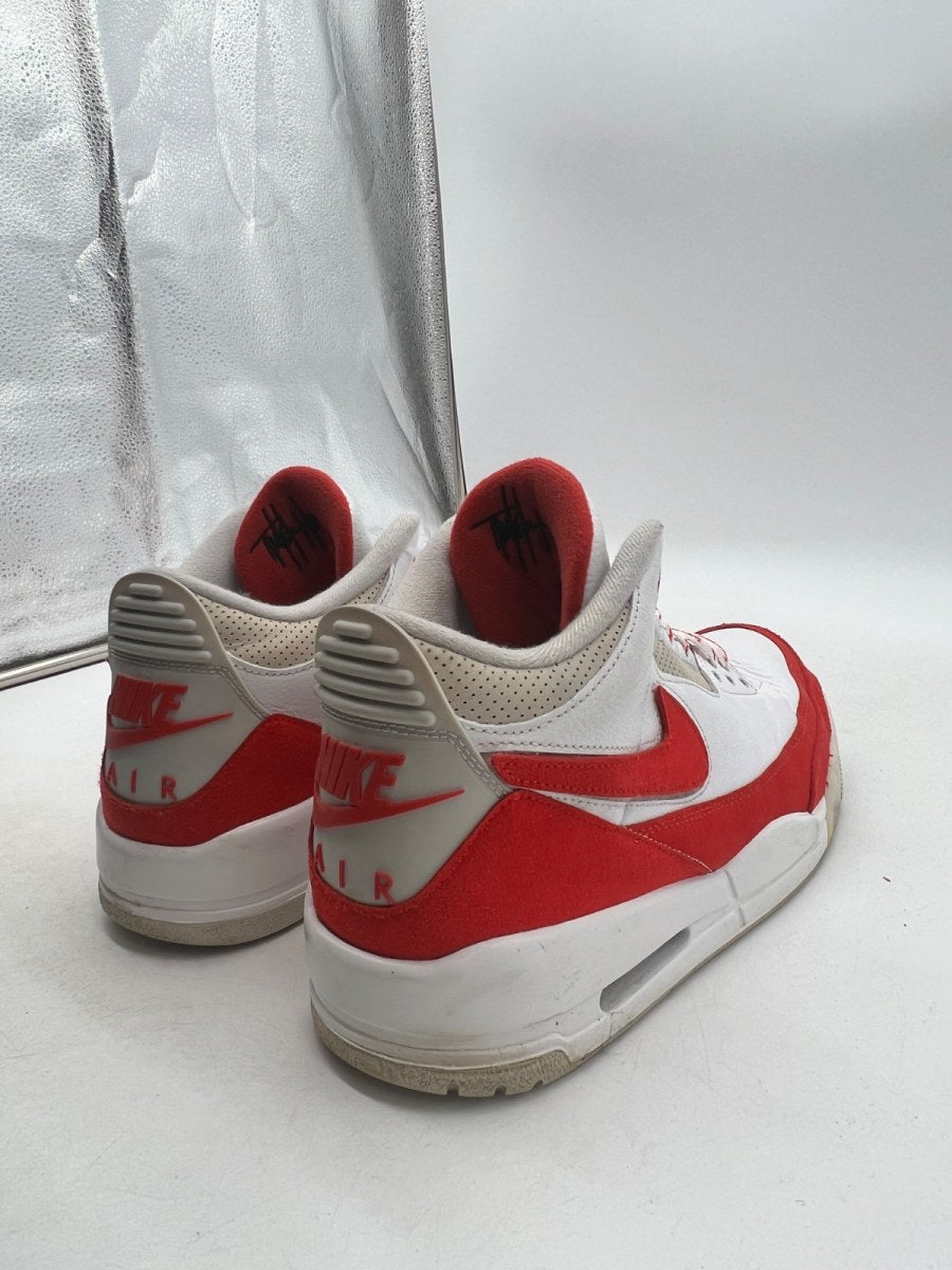 Jordan 3 Retro Tinker White University Red 12.5 (Heavily Worn Pre-Owned)JordanWhite/University Red-Neutral Grey - Image 3