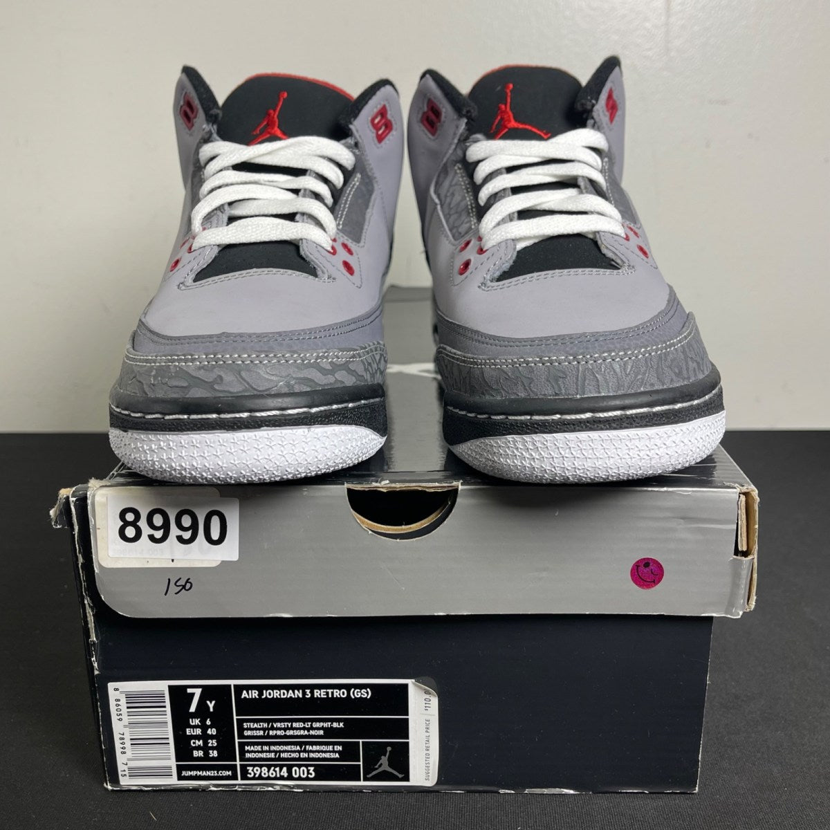 Air Jordan 3 Retro GS 'Stealth' (Size 7) - Image 2