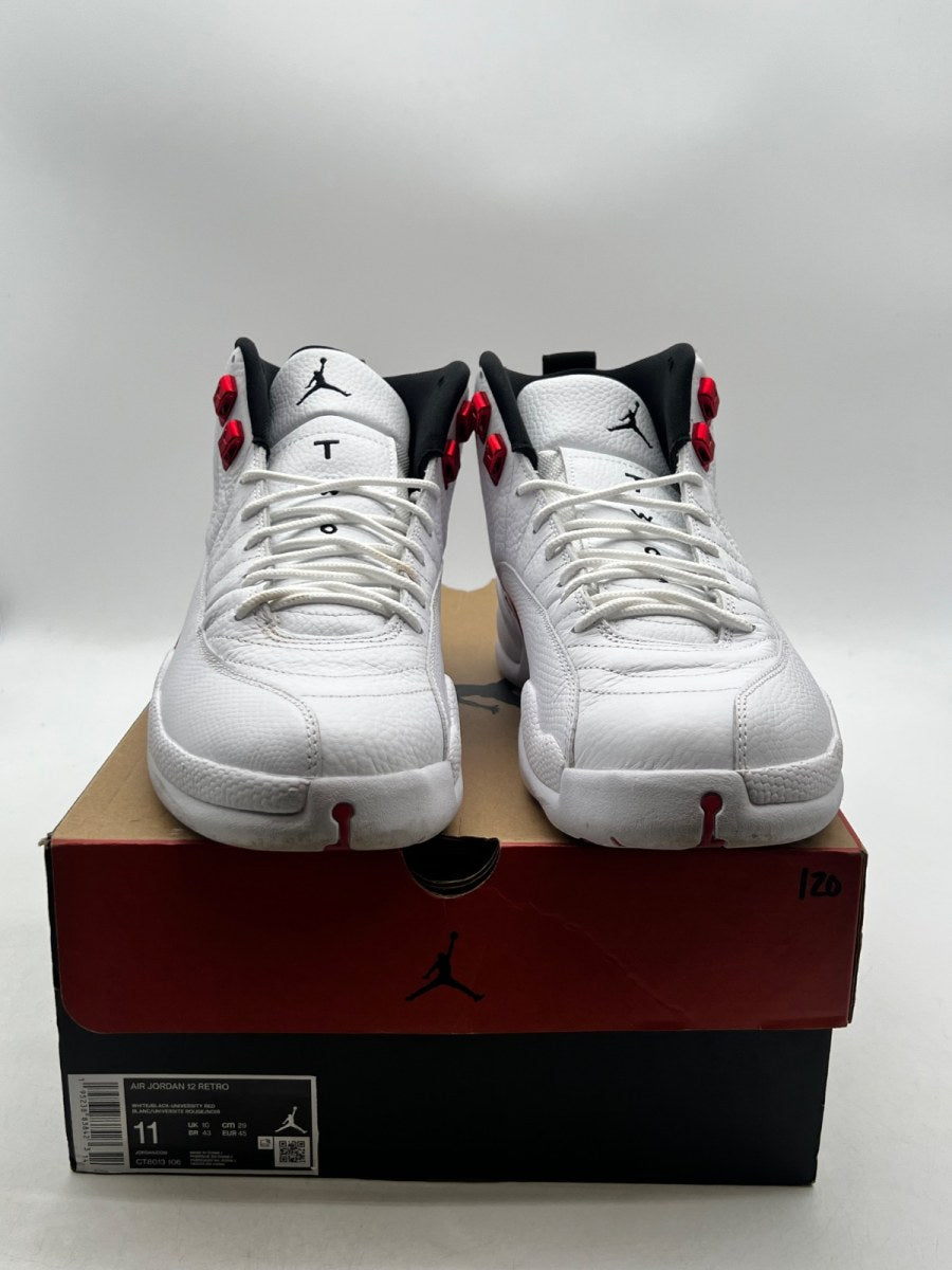 Jordan 12 Retro Twist 11 (Lightly Worn Pre-Owned)JordanWhite/Black-University Red - Image 1