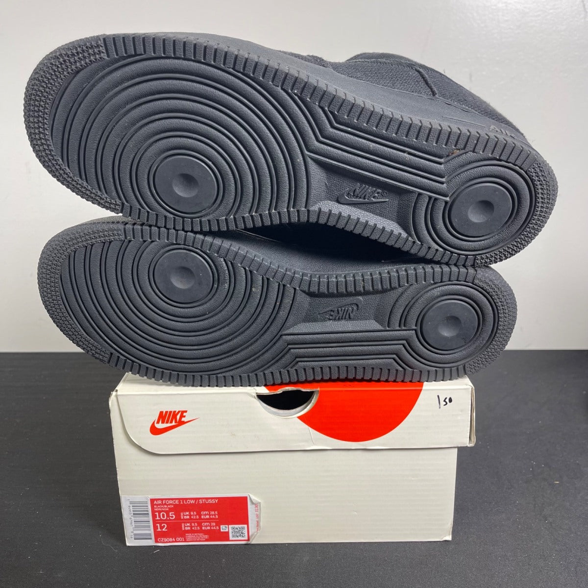 Nike Air Force 1 Low Stussy Black 10.5 (Moderately Worn Pre-Owned)NikeBlack/Black - Image 5