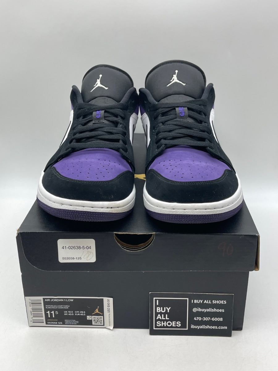 Jordan 1 Low Court Purple 11.5 (Moderately Worn Pre-Owned) - Image 2