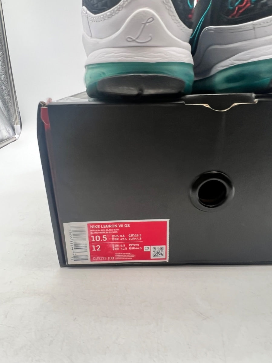 Nike LeBron 7 NFW Red Carpet (2019) 10.5 (Moderately Worn Pre-Owned)NikeWhite/Black-Glass Blue-Challenge Red - Image 6