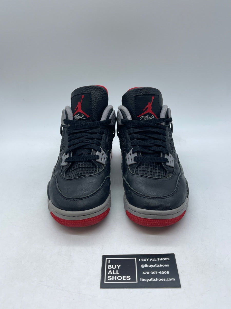 Jordan 4 Retro Bred Reimagined (GS) 5.5Y (Heavily Worn Pre-Owned) - Image 2