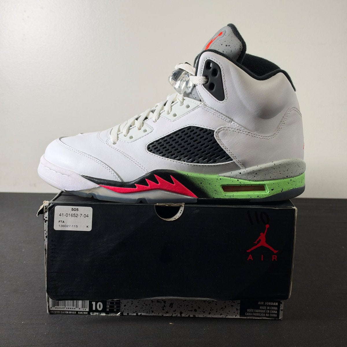 Jordan 5 Retro Poison Green (Size 10) - aux