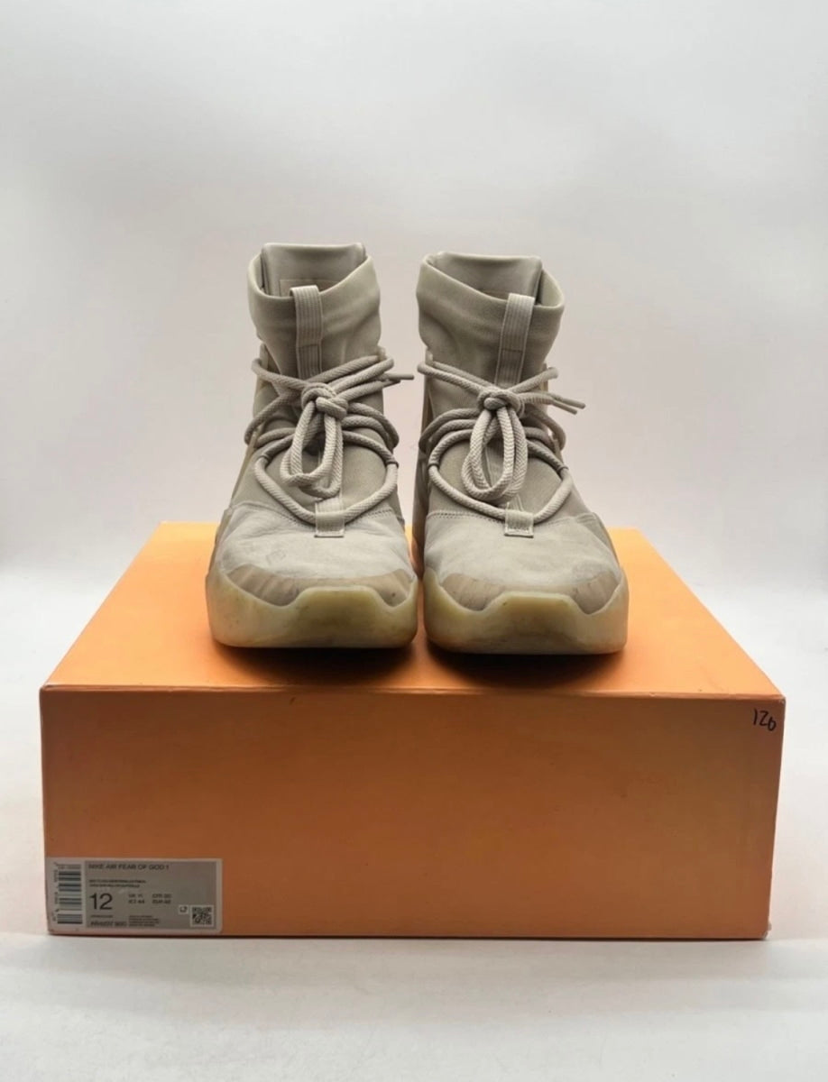 Nike Air Fear of God 1 Oatmeal 12 (Moderately Worn Pre-Owned)NikeMulti-Color/String-Oatmeal - Image 1
