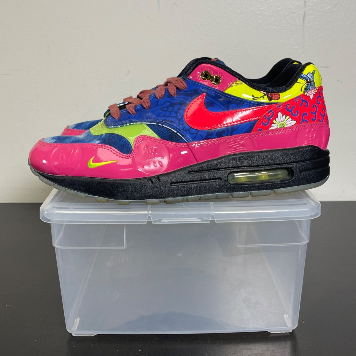 Nike Air Max 1 Chinese New Year Longevity (2020) 9 (Moderately Worn Pre-Owned)NikeBlue/Pink - Image 3