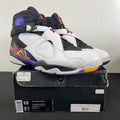 Jordan 8 Retro Three Peat 13 (Moderately Worn Pre-Owned)JordanWhite/Infrared 23-Black-Bright Concord - Image 1