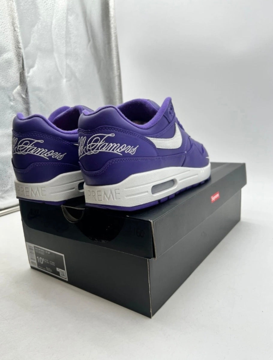 Nike Air Max 1 '87 SP Supreme Varsity Purple 10.5 (Lightly Worn Pre-Owned)Nike - Image 5