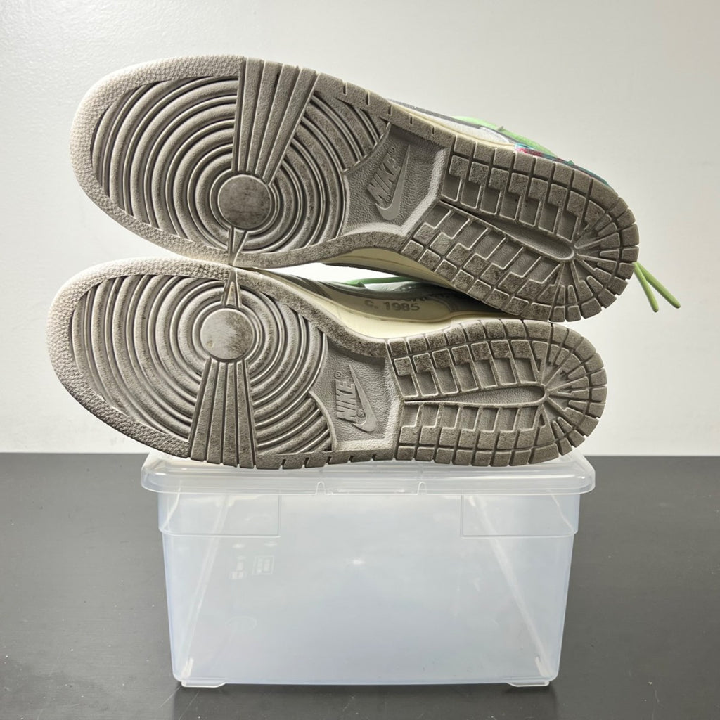Nike Dunk Low Off-White Lot 7 10.5 (Lightly Worn Pre-Owned)NikeSail/Neutral Grey-Vapor Green - Image 5