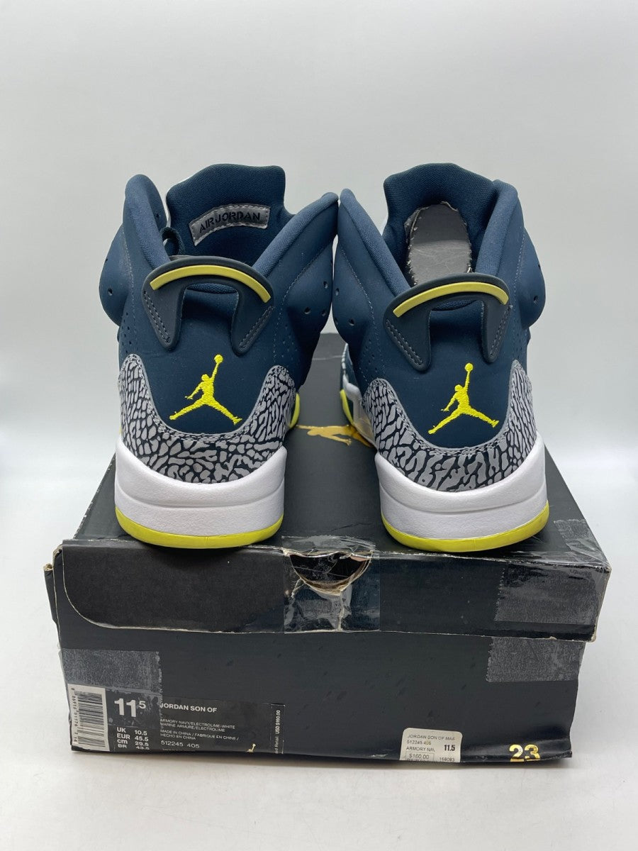 Jordan Son Of Armory Navy/Electrolime-White 11.5 (Moderately Worn Pre-Owned)JordanArmory Navy/Electrolime-White - Image 3