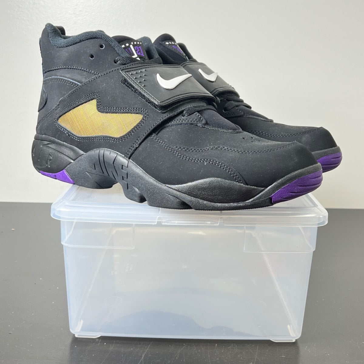 Nike Air Diamond Turf Ravens (2025) 13 (Lightly Worn Pre-Owned)NikeBlack/White-Club Purple-Metallic Gold - Image 1