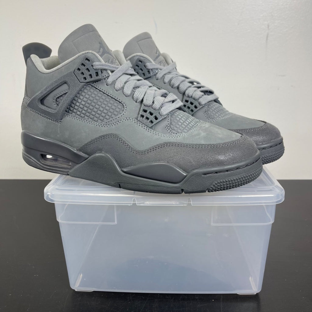 Jordan 4 Retro SE Paris Olympics Wet Cement 9 (Moderately Worn Pre-Owned)JordanSmoke Grey/Iron Grey/Cement Grey/Particle Grey - Image 1