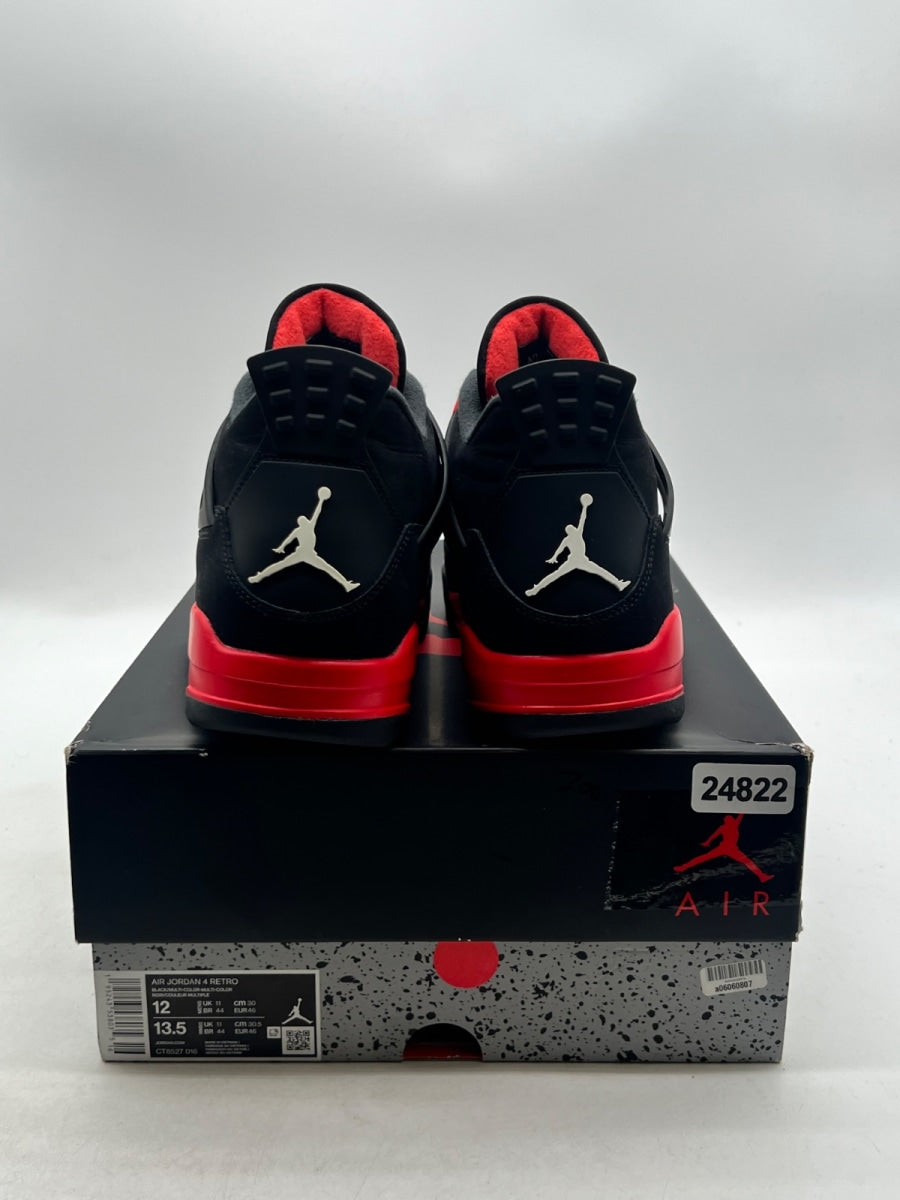 Jordan 4 Retro Red Thunder 12 (Lightly Worn Pre-Owned)JordanBlack/Multi-Color-Multi-Color-Crimson - Image 3