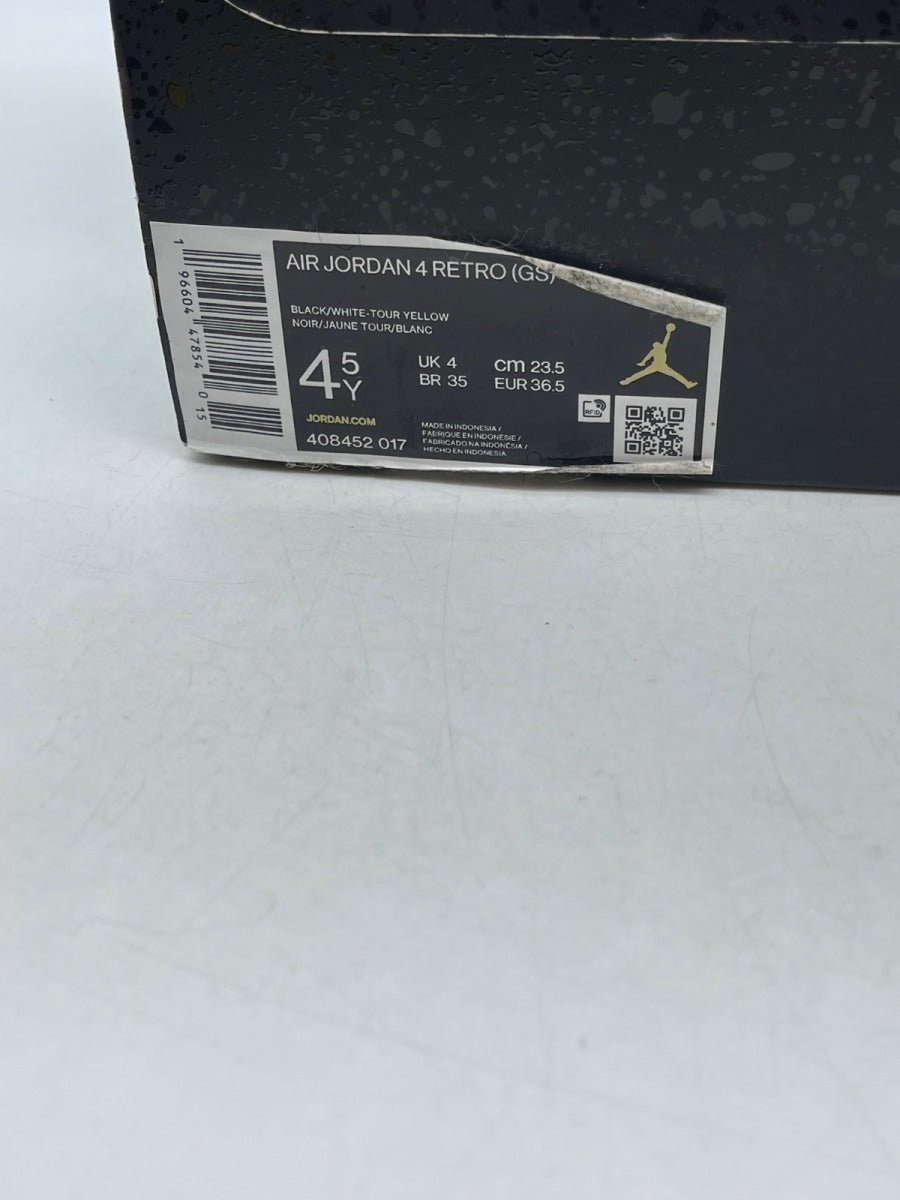 Jordan 4 Retro Thunder (2023) (GS) 4.5Y (Moderately Worn Pre-Owned)JordanBlack/Tour Yellow - Image 8