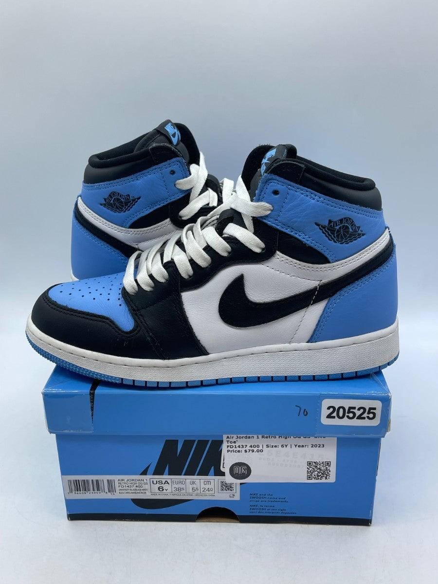 Jordan 1 Retro High OG UNC Toe (GS) 6Y (Moderately Worn Pre-Owned) - Image 1