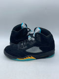 Jordan 5 Retro Aqua 14 (Moderately Worn Pre-Owned)JordanBlack/Aquatone/Taxi - Image 1
