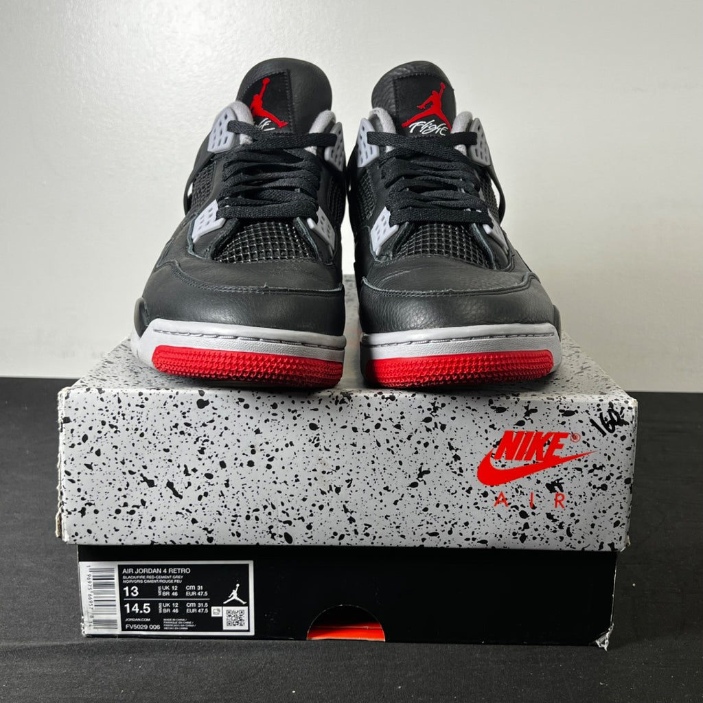 Jordan 4 Retro Bred Reimagined 13 (Lightly Worn Pre-Owned)JordanBlack/Cement Grey/Varsity Red/Summit White