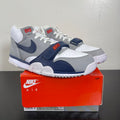 Nike Air Trainer 1 White Midnight Navy Medium Grey 13 (Moderately Worn Pre-Owned)NikeWhite/Midnight Navy/Medium Grey/Red - Image 1