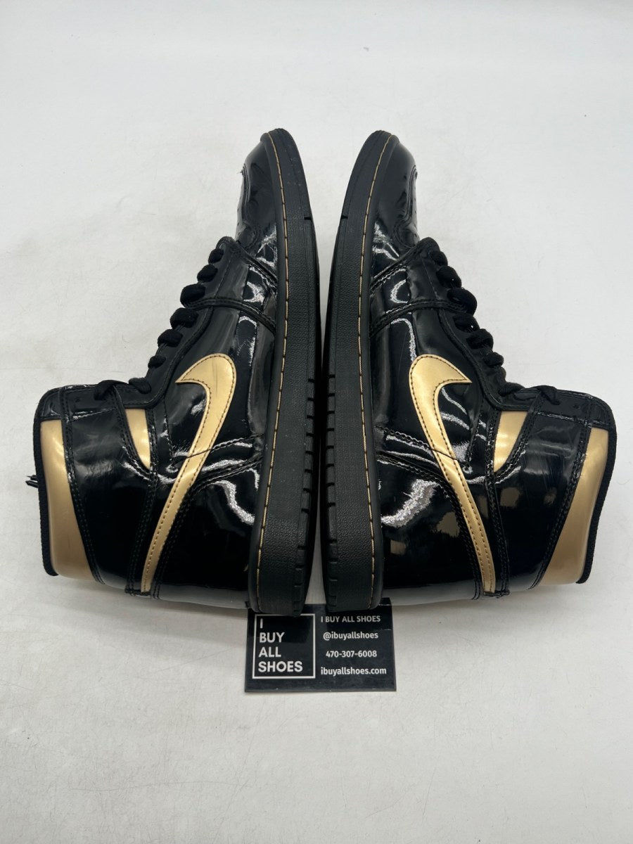 Jordan 1 Retro High Black Metallic Gold (2020) 11.5 (Moderately Worn Pre-Owned) - Image 6