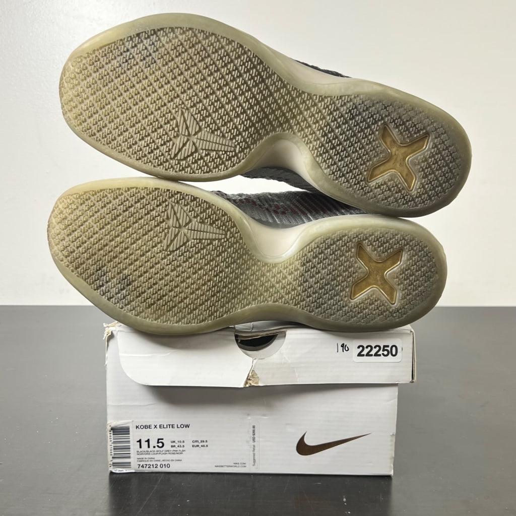 Nike Kobe 10 Elite Mambacurial 11.5 (Moderately Worn Pre-Owned)NikeBlack/Black-Wolf Grey-Pink Flash - Image 5