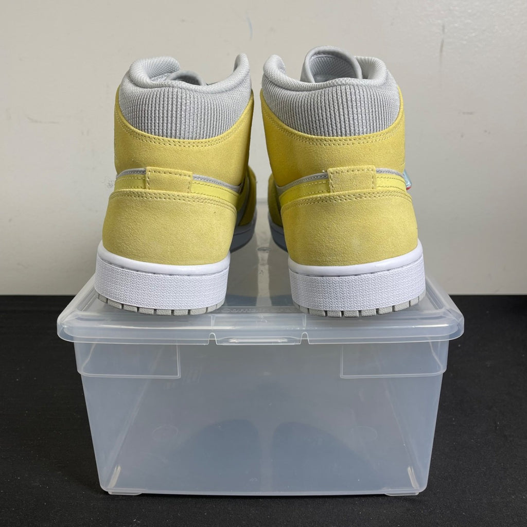 Jordan 1 Mid Mixed Textures Yellow 12.5 (New Pre-Owned)JordanGrey/Yellow - Image 4