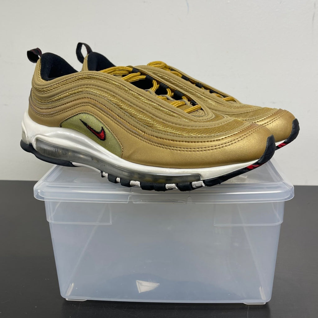 Nike Air Max 97 Metallic Gold (2017/2018) 10.5 (Moderately Worn Pre-Owned)NikeMetallic Gold/Varsity Red-White-Back - Image 1
