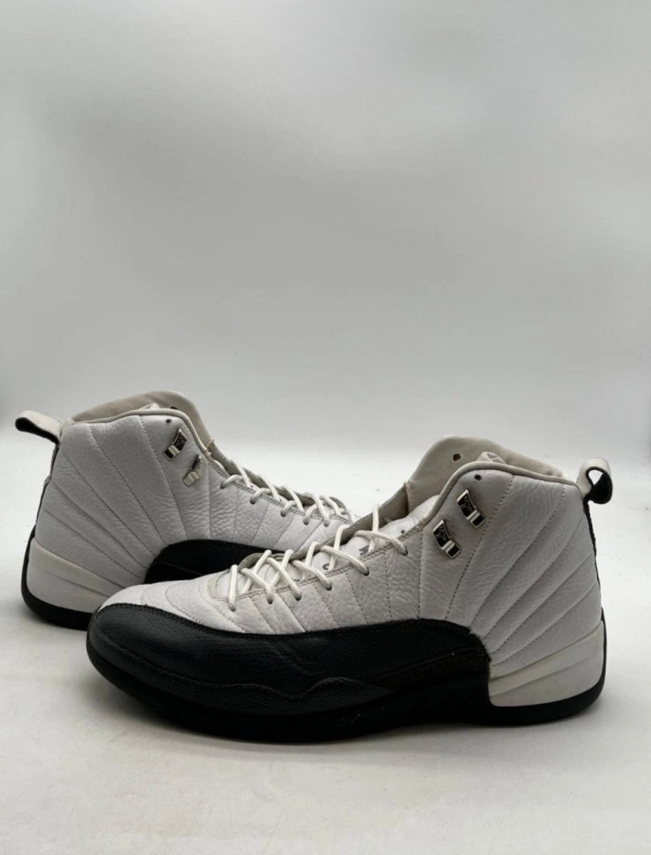 Jordan 12 Retro Flint Grey 13 (Heavily Worn Pre-Owned)JordanWhite/Flint Grey-Metallic Silver - Image 1