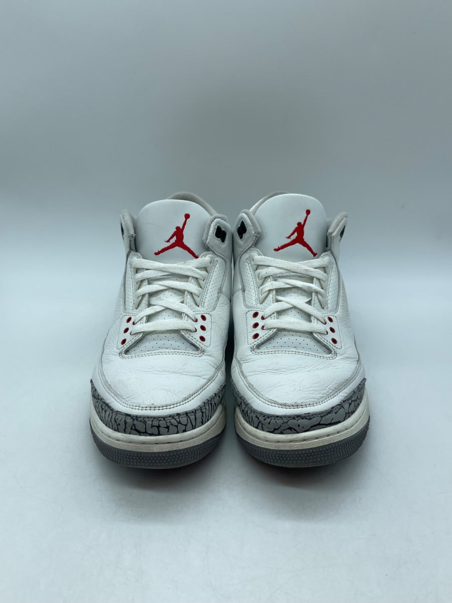 Jordan 3 Retro White Cement Reimagined 11 (Moderately Worn Pre-Owned)JordanSummit White/Fire Red/Black/Cement Grey - Image 2
