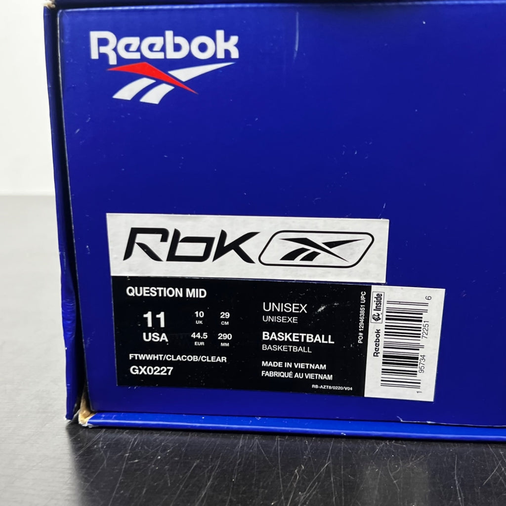 Reebok Question Mid 'Blue Toe' 2022 11 (Moderately Worn Pre-Owned)Reebok - Image 4