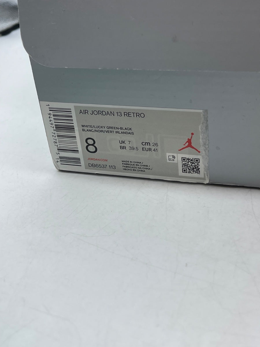 Jordan 13 Retro White Lucky Green 8 (Moderately Worn Pre-Owned) - Image 9