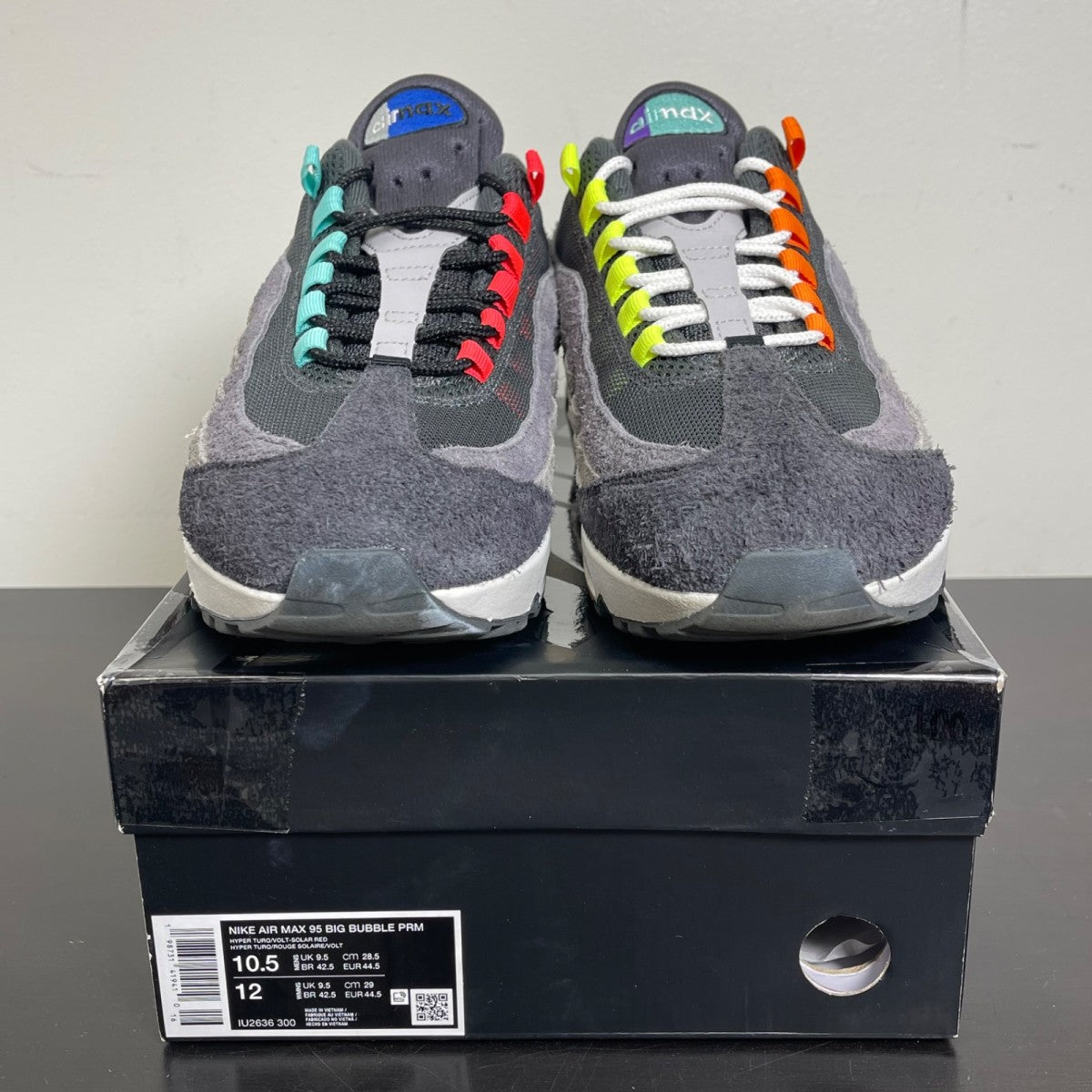 Nike Air Max 95 OG Big Bubble Greedy (2026) 10.5 (Moderately Worn Pre-Owned)NikeHyper Turquoise/Volt/Solar Red - Image 2
