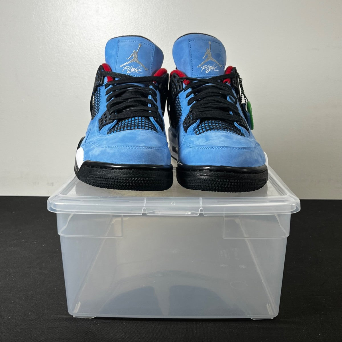 Jordan 4 Retro Travis Scott Cactus Jack 10 (New Pre-Owned)JordanUniversity Blue/Black-Varsity Red - Image 2