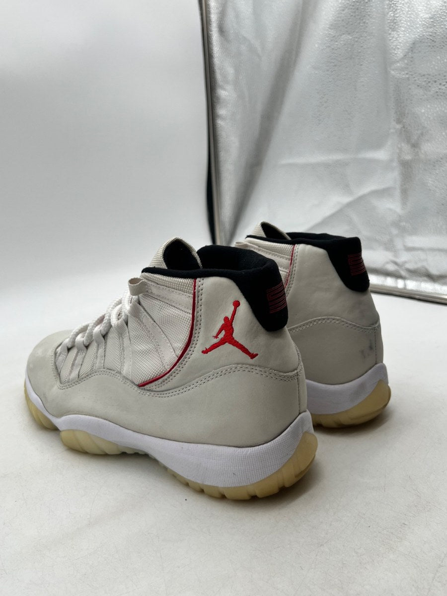 Jordan 11 Retro Platinum Tint 10.5 (Moderately Worn Pre-Owned)JordanPlatinum Tint/Sail-University Red-Black - Image 4