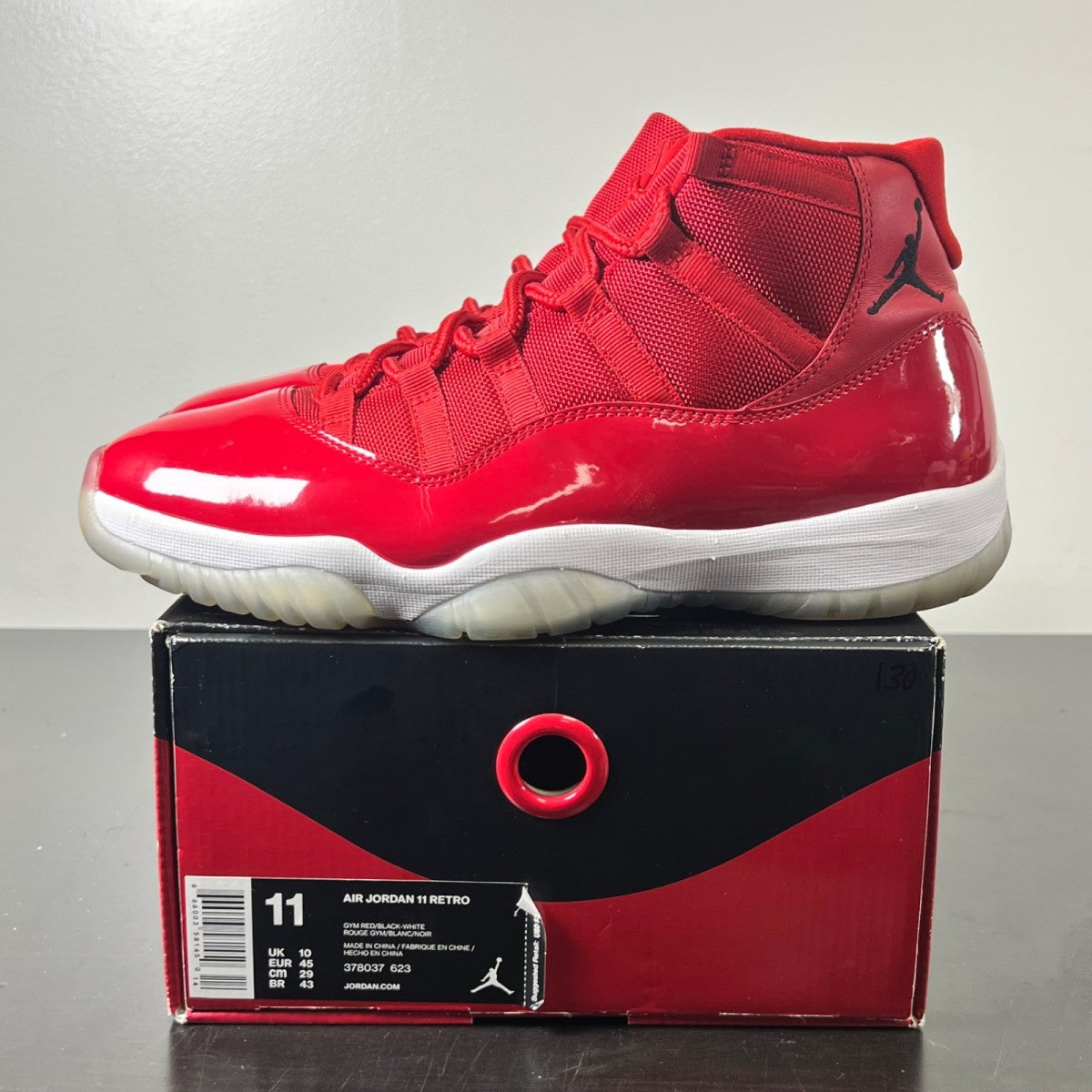 Jordan 11 Retro Win Like 96 11 (Lightly Worn Pre-Owned)JordanGym Red/Black-White - Image 3