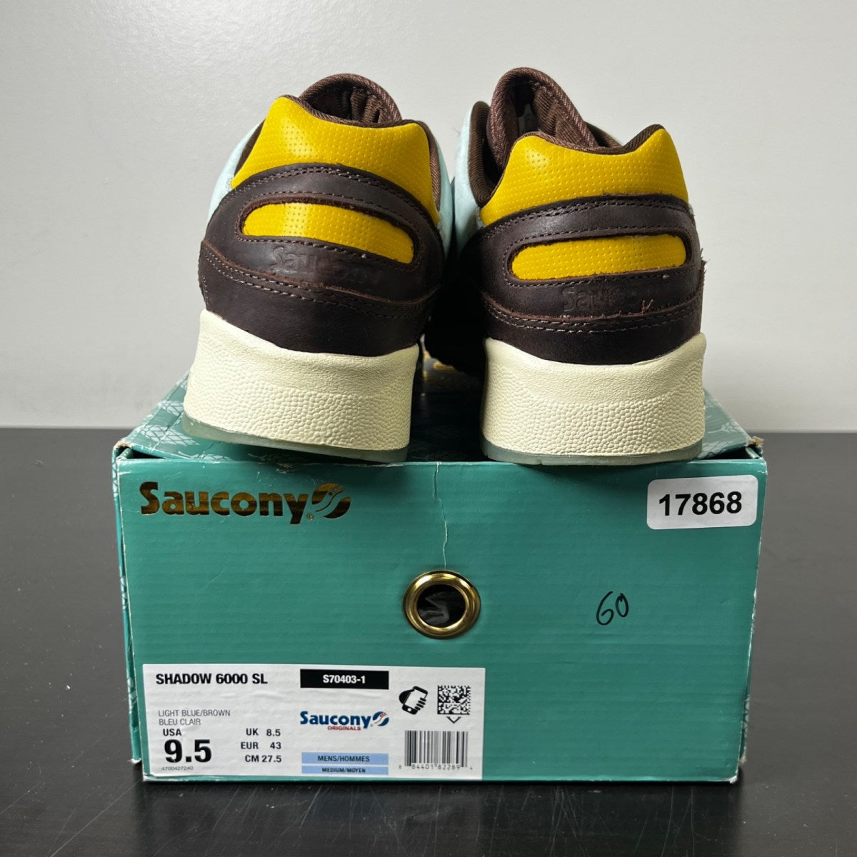 Saucony Shadow 6000 Oktoberfest (2018) 9.5 (Lightly Worn Pre-Owned)SauconyLight Blue/Brown - Image 4