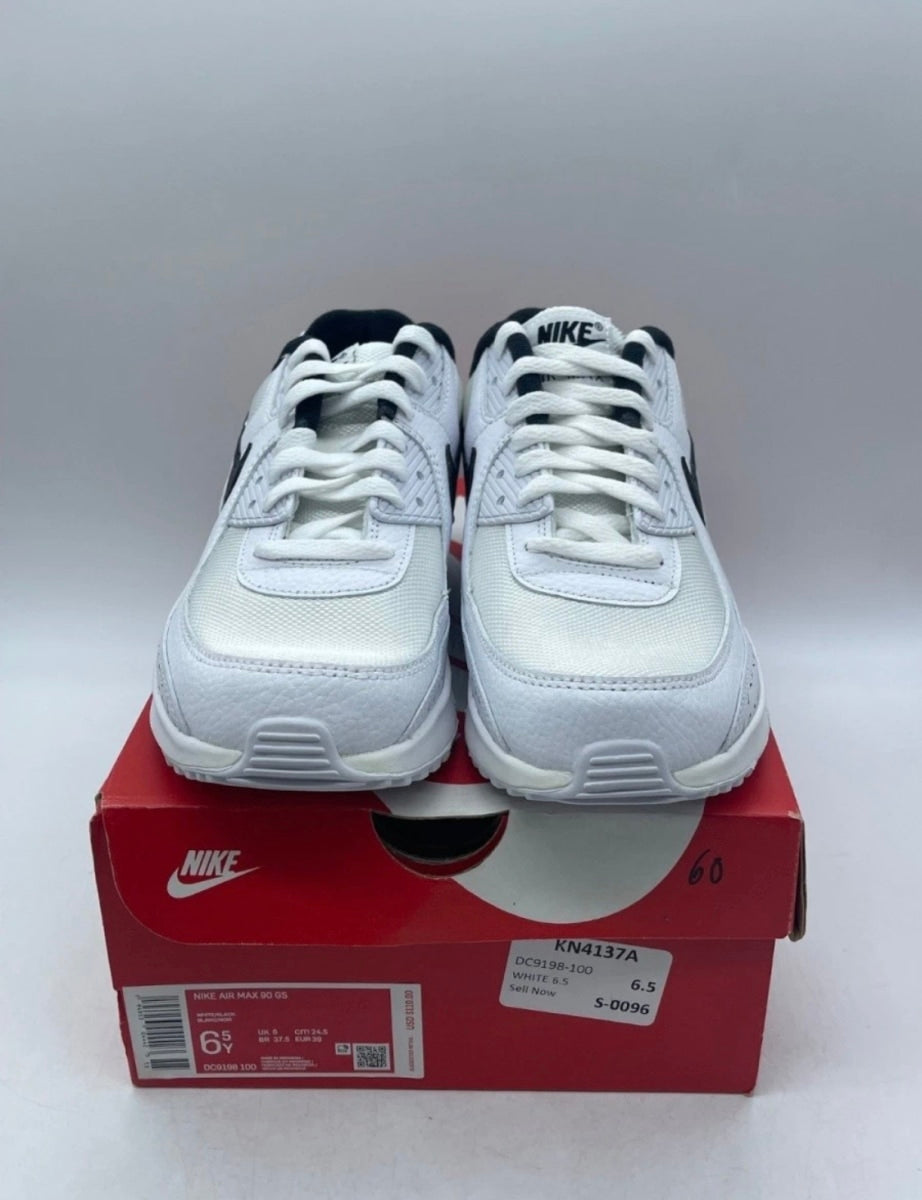 Nike Air Max 90 Swooshfetti (GS) 6Y (Lightly Worn Pre-Owned)NikeWhite/Black - Image 2
