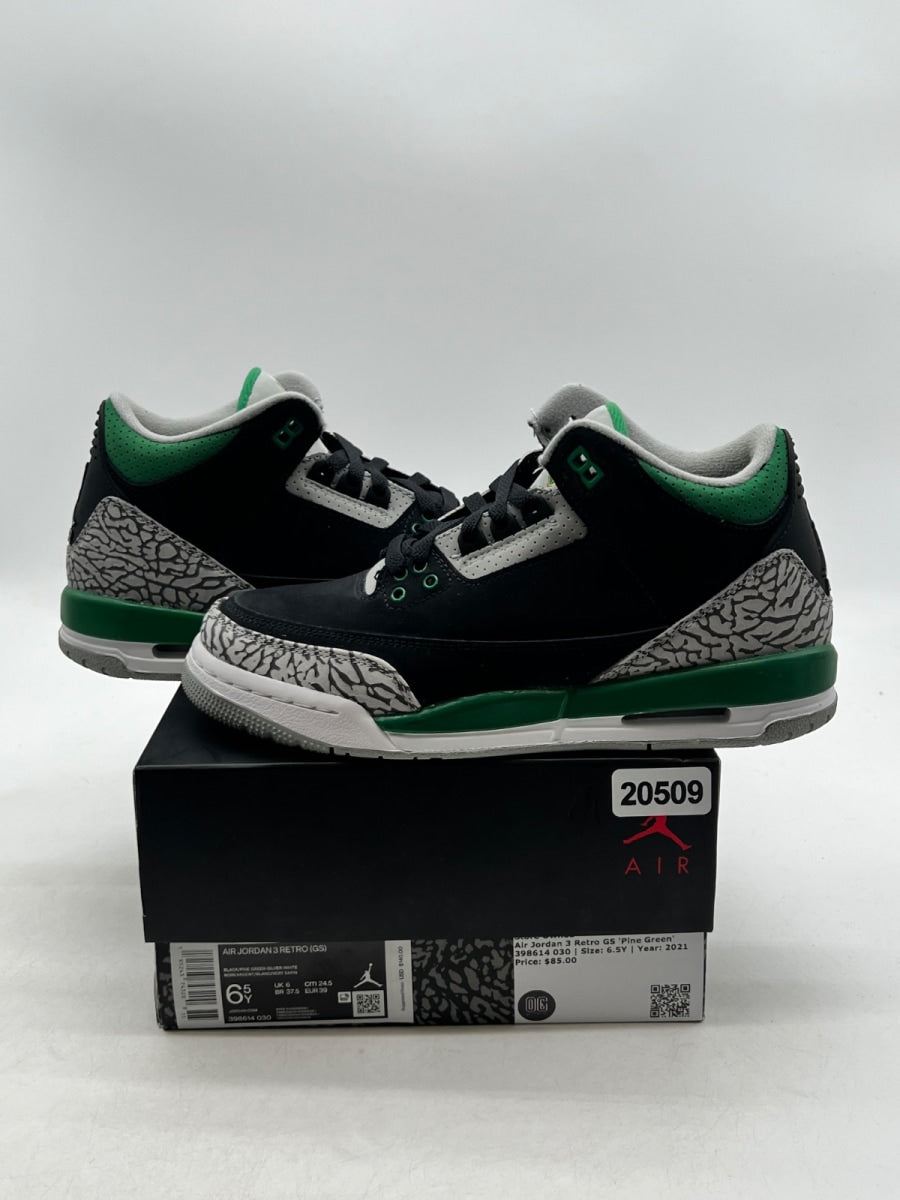 Jordan 3 Retro Pine Green (GS) 6.5Y (Lightly Worn Pre-Owned) - Image 1