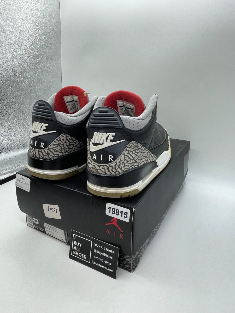 Jordan 3 Retro Black Cement (2018) 9.5 (Heavily Worn Pre-Owned) - Image 5