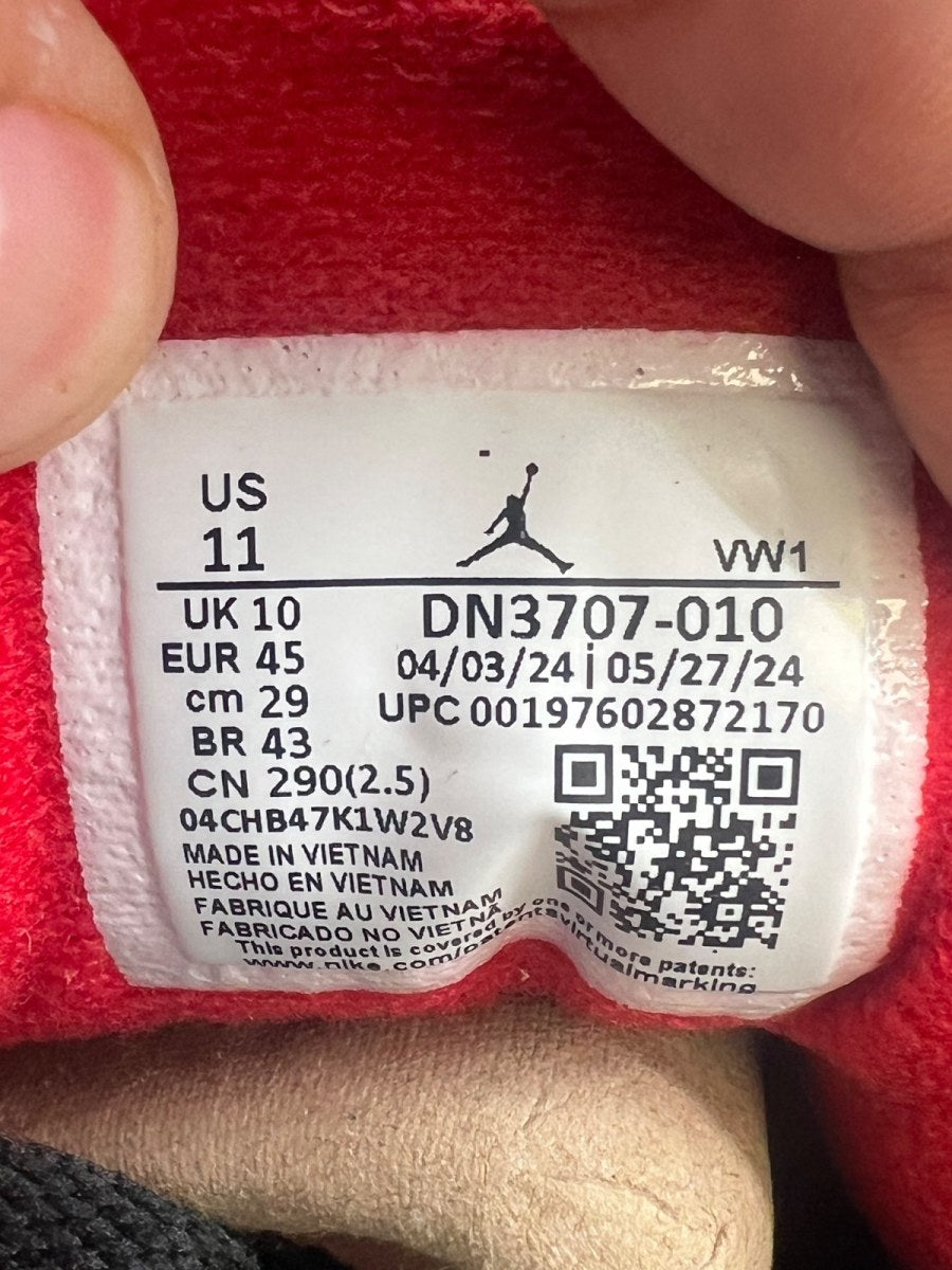 Jordan 3 Retro OG Black Cement (2024) 11 (Heavily Worn Pre-Owned) - Image 9