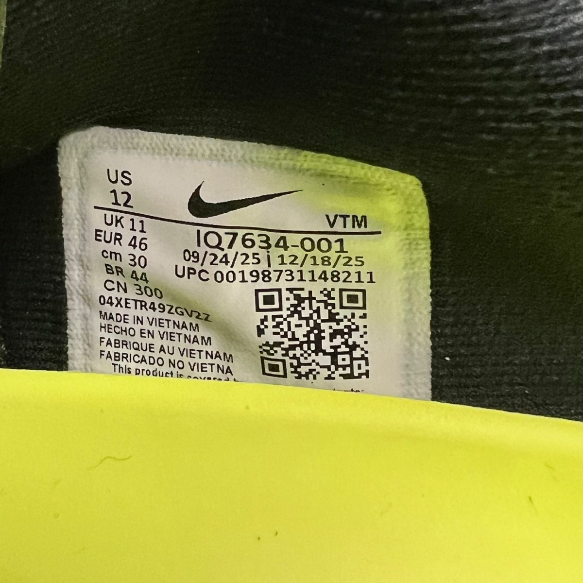 Nike Air Liquid Max Black Green Apple 12 (Lightly Worn Pre-Owned)NikeBlack/Chrome/Green Apple/Volt/Radiant Green/Clear - Image 7