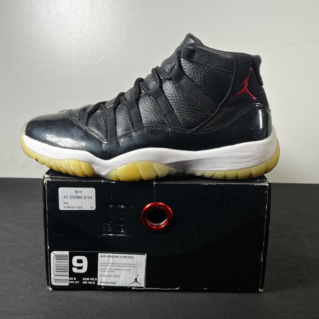 Jordan 11 Retro 72-10 9 (Moderately Worn Pre-Owned)JordanBlack/Gym Red-White-Anthracite - Image 3