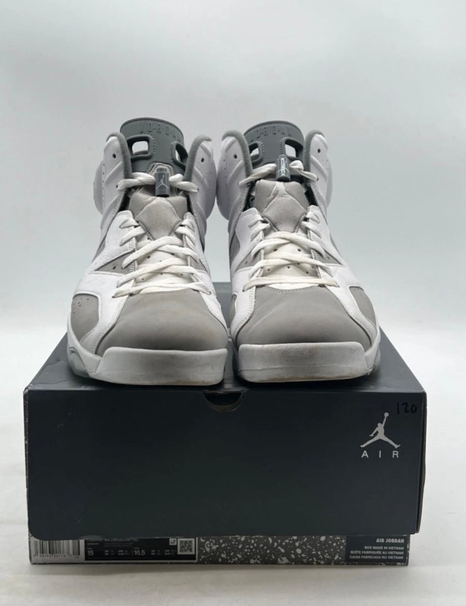 Jordan 6 Retro Cool Grey 15 (Moderately Worn Pre-Owned)JordanWhite/Medium Grey/Cool Grey - Image 2
